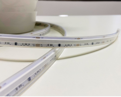 Il pixel flessibile Rgb della PANNOCCHIA ha condotto il silicio della luce di striscia 24V IP65 collegato