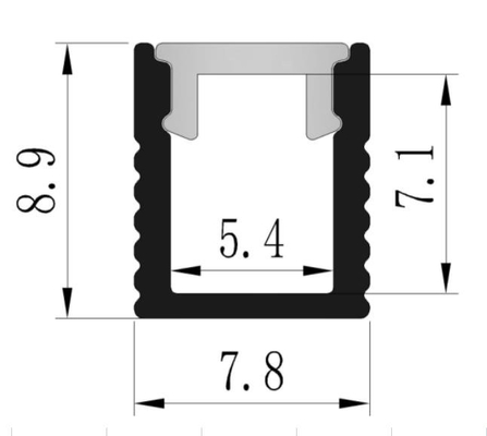 I profili di alluminio anodizzato 7,8 x 8.9mm della luce del LED hanno condotto il canale della striscia