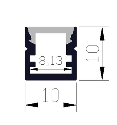 Profili di alluminio 10 x della luce ignifuga del LED Manica di alluminio principale 10mm