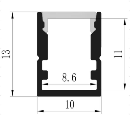 Profili principale messo di alluminio di aviazione 6063 tempo di 13mm x di 10 resistente