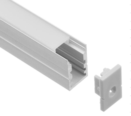 Profili di alluminio 10 x 15m della luce di 6063 leghe LED con le coperture di Mpolycarbonate
