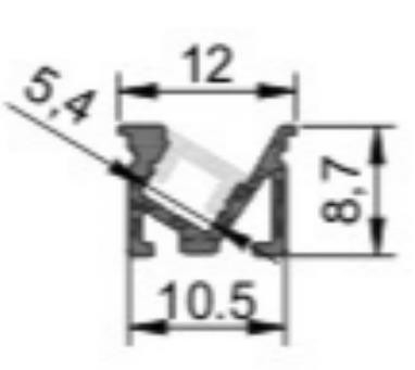 Il profilo principale di alluminio della luce di striscia arrossisce i supporti 10,5 x 8.7mm RoHS